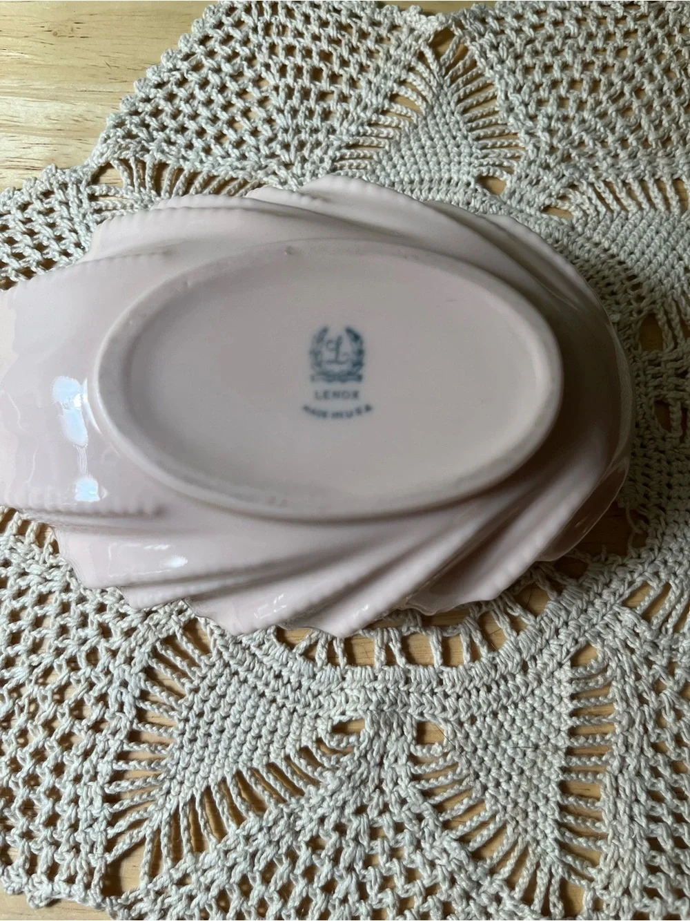 Rare Coral/Pink Lenox Set With A Green Mark